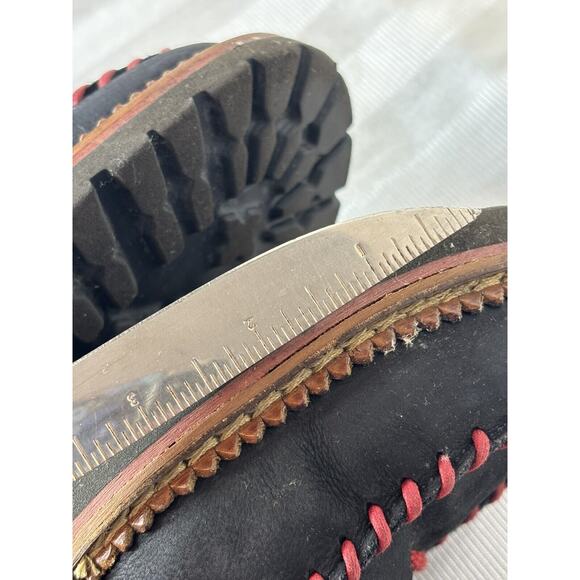 Marithe + Francois Girbaud Boots Black Red Stitch sz 43 MARITHE FRANCOIS GIRBAUD - Picture 9 of 15